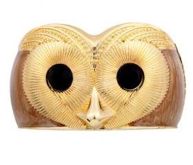 Stunning Unique Owl Gold Plated Cuff Bracelet