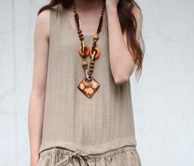 Bohemian Style Wooden Necklace